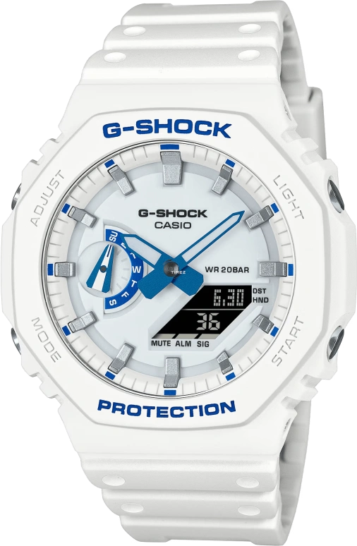 Casio,G-SHOCK 48.50x45.40mm,48.50x45.40mm,Carbon,Bio-sourced,Resin,White,Quartz,Countdown,Chronograph,Month,Date,Hardlex,Octagon,GA2100HDS7A1