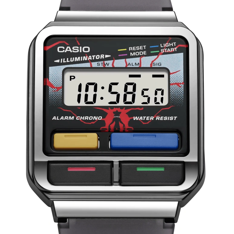 Casio,VINTAGE 40.70x33.50mm,40.70x33.50mm,Resin,Multi-Color,Quartz,Chronograph,Month,Date,Day,Plexi,Glass,Tonneau,A120WEST,A120WEST-1A