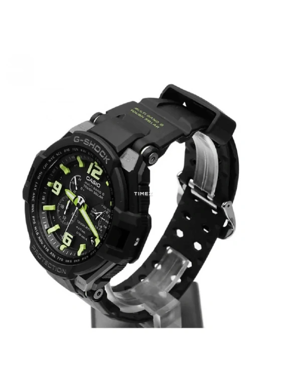 Casio,G-SHOCK 50.40mm,50.40mm,Resin,Tungsten,Black,Eco-Drive,Chronograph,Date,Day,World Time,Crystal Glass,Round,GW,GW-4000-1A3