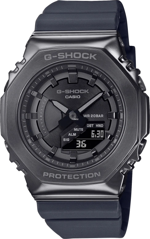 Casio,G-SHOCK 45.90x40.40mm,45.90x40.40mm,Resin,Black,Quartz,Countdown,Chronograph,Month,Date,Hardlex,Octagon,GMS2100B,GMS2100B-8A