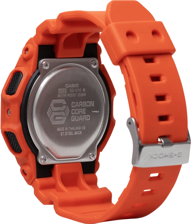 Casio,G-SHOCK 51.90mm,51.90mm,Bio-sourced,Carbon,Resin,Black,Quartz,Countdown,Chronograph,Month,Date,Hardlex,Round,GD010,GD010-4