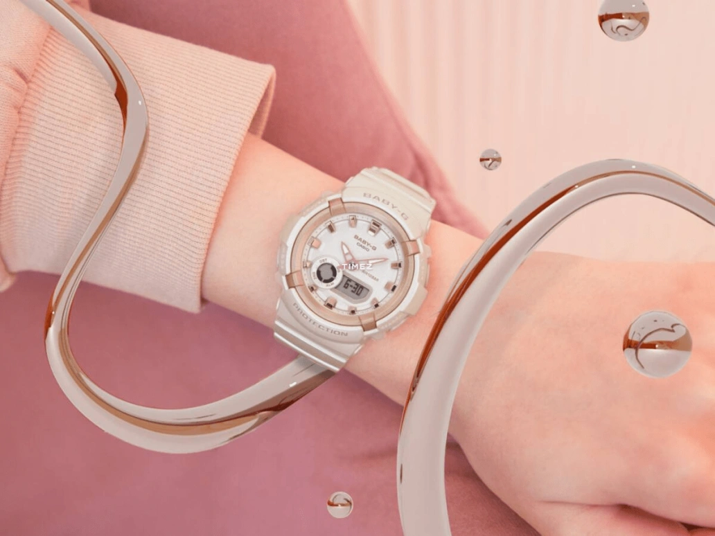 Casio,BABY-G 47.30x43.40mm,47.30x43.40mm,Resin,White,Quartz,Round,BGA,BGA-280BA-4