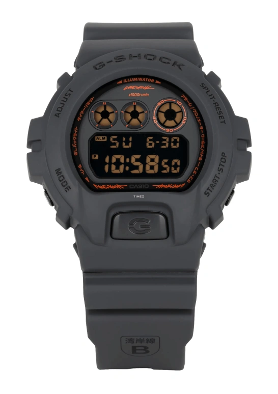 Casio,G-Shock 6900 53.20x50mm,53.20x50mm,Resin,Grey,Black,Quartz,Countdown,Chronograph,Month,Date,Hardlex,Round,DW6900LVS238