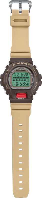 Casio,G-SHOCK 50mm,50mm,Resin,Brown,Green,Quartz,Countdown,Chronograph,Month,Date,Hardlex,Round,DW6600PC,DW6600PC-5