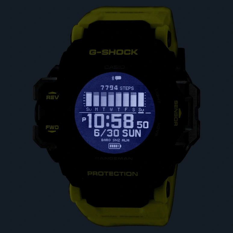 Casio,MASTER OF G - LAND 60.60x53.20mm,60.60x53.20mm,Resin,Bio-sourced,Black,Quartz,Chronograph,Moonphase,Month,Date,Hardlex,Glass,Octagon,GPRH1000RY,GPRH1000RY-1A