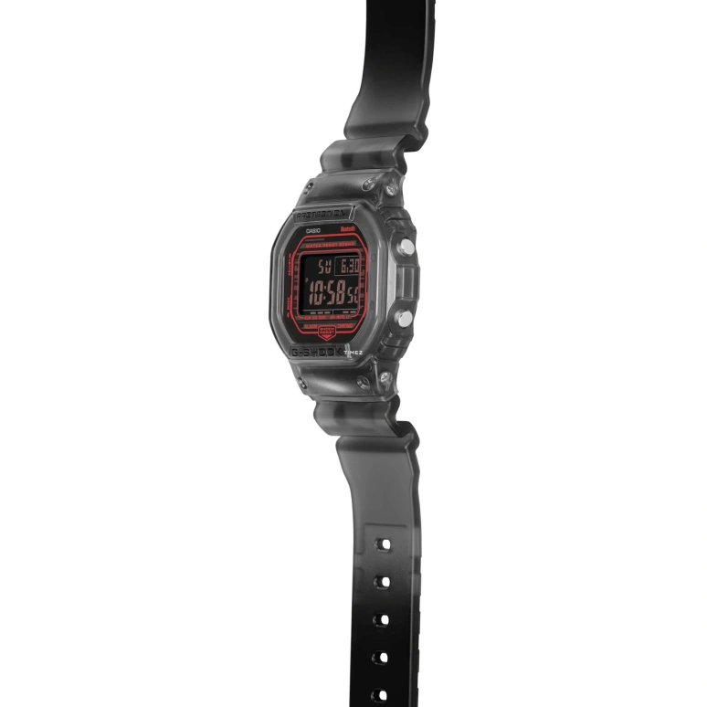 Casio,G-SHOCK 48.90x42.80mm,48.90x42.80mm,Resin,Black,Red,Quartz,Countdown,Chronograph,Month,Date,Hardlex,Square,DWB5600G,DWB5600G-1