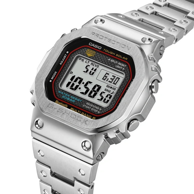 Casio,G-SHOCK 49.30x43.20mm,49.30x43.20mm,Stainless Steel,Black,Quartz,Countdown,Chronograph,Month,Date,Hardlex,Square,GMWB5000D,GMWB5000D-1C