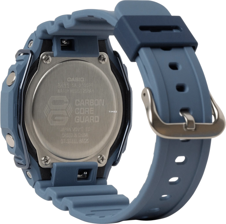 Casio,G-SHOCK 48.50x45.40mm,48.50x45.40mm,Carbon,Resin,Blue,Quartz,Countdown,Chronograph,Month,Date,Hardlex,Octagon,GA2100PT,GA2100PT-2A