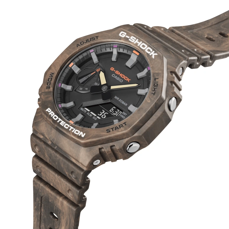 Casio,G-SHOCK 48.50x45.40mm,48.50x45.40mm,Carbon,Resin,Black,Quartz,Countdown,Chronograph,Month,Date,Hardlex,Octagon,GA2100FR,GA2100FR-5A
