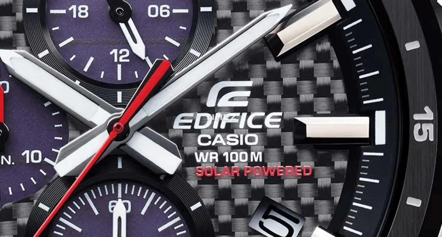 Casio,EDIFICE 47.60mm,47.60mm,Stainless Steel,Black,Quartz,Chronograph,Day,Power Reserve Indicator,Solar Charging,Hardlex,Round,EQS900DB,EQS900DB-1AV