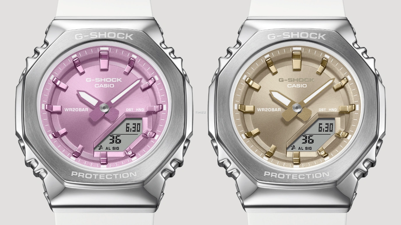 Casio,G-SHOCK 40.50mm,40.50mm,Resin,Gold,Quartz,Countdown,Chronograph,Month,Date,Hardlex,Octagon,GMS2110,GMS2110-7A9