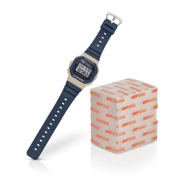 Casio,5600 48.90x43.80mm,48.90x43.80mm,Resin,Bio-sourced,Grey,Quartz,Countdown,Chronograph,Month,Date,Hardlex,Square,DW5610BEP,DW5610BEP-2