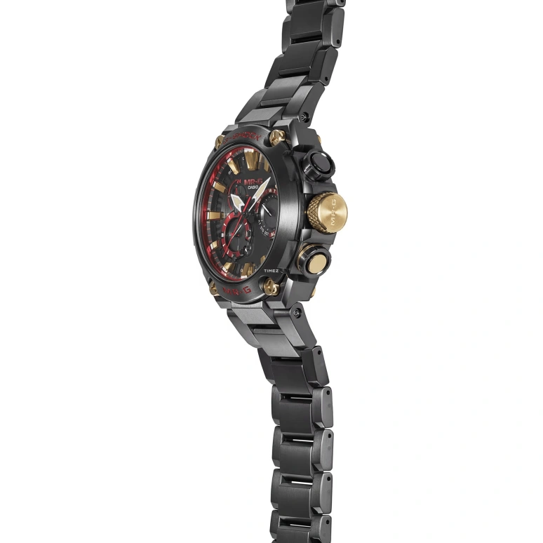 Casio,MR-G 54.70x49.80mm,54.70x49.80mm,Titanium,Black,Quartz,Countdown,Chronograph,Month,Date,Sapphire,Crystal Glass,Round,MRGB2000B,MRGB2000B-1A4