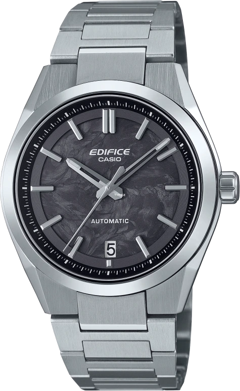 Casio,EDIFICE 43.50x39mm,43.50x39mm,Stainless Steel,Black,Automatic,Day,Anti-magnetic,EFK100CD,EFK100CD-1A