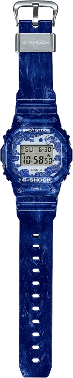 Casio,G-SHOCK 48.90x42.80mm,48.90x42.80mm,Resin,White,Blue,Grey,Quartz,Countdown,Chronograph,Month,Date,Hardlex,Square,DW5600BWP,DW5600BWP-2