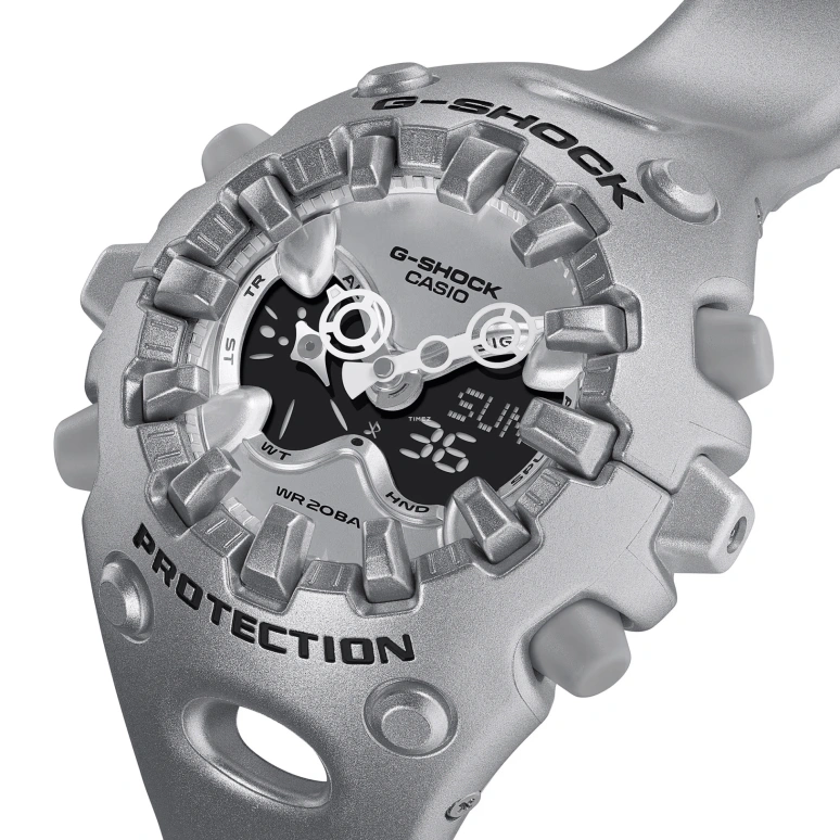 Casio,G-SHOCK 49.10x58.20mm,49.10x58.20mm,Resin,Silver,Black,Quartz,Countdown,Chronograph,Month,Date,Hardlex,Round,GAV01A,GAV01A-8A