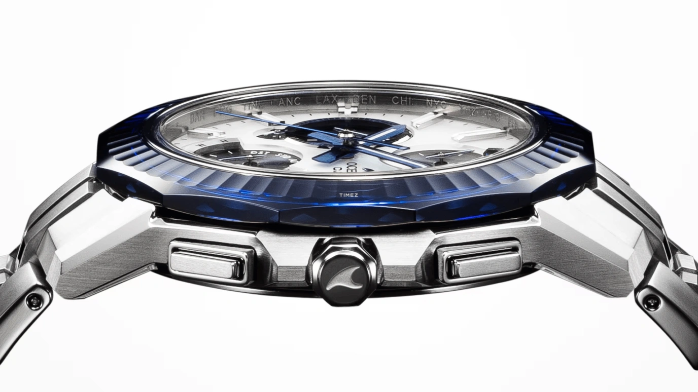 Casio,OCEANUS 47.10x42.50mm,47.10x42.50mm,Titanium,Dual,Blue,White,Quartz,Chronograph,Date,Day,Dule Time,Sapphire,Crystal Glass,Round,OCWS6000PB7A