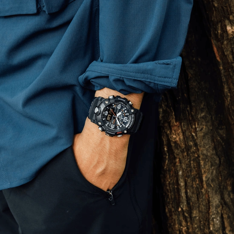 Casio,MASTER OF G - LAND 51.30mm,51.30mm,Carbon,Resin,Black,Quartz,Countdown,Chronograph,Month,Date,Sapphire,Hardlex,Round,GGB100,GGB100-1A
