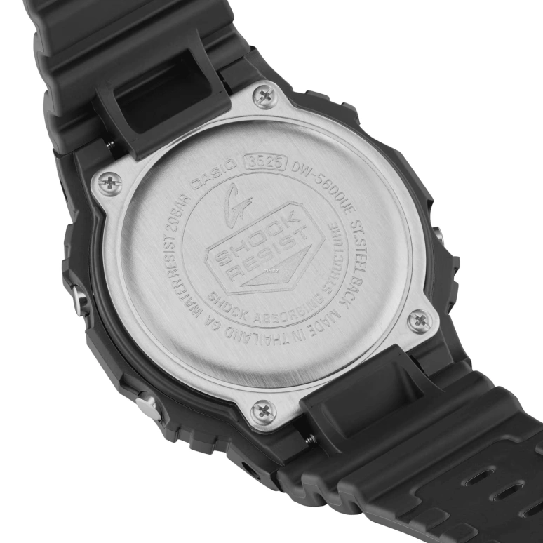 Casio,G-SHOCK 48.90x42.80mm,48.90x42.80mm,Resin,Grey,Black,Quartz,Countdown,Chronograph,Month,Date,Hardlex,Square,DW,DW-5600UE-1