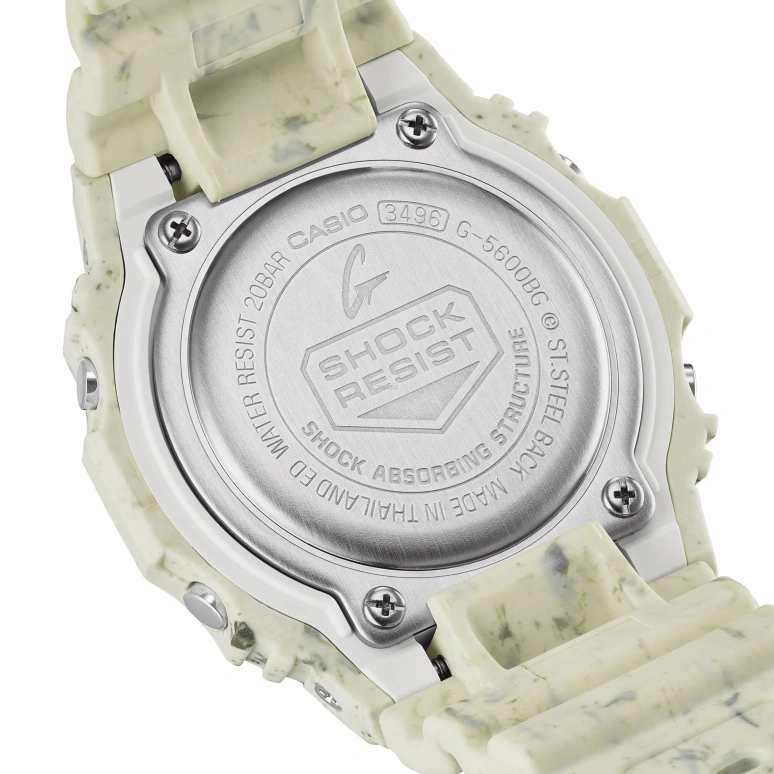 Casio,5600 46.70x43.20mm,46.70x43.20mm,Resin,Black,Quartz,Countdown,Chronograph,Month,Date,Hardlex,Square,G5600BG,G5600BG-5