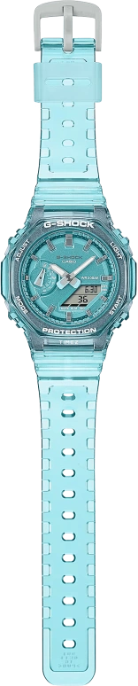 Casio,G-SHOCK 46.20x42.90mm,46.20x42.90mm,Carbon,Resin,Blue,Quartz,Countdown,Chronograph,Month,Date,Hardlex,Round,GMAS2100SK2A