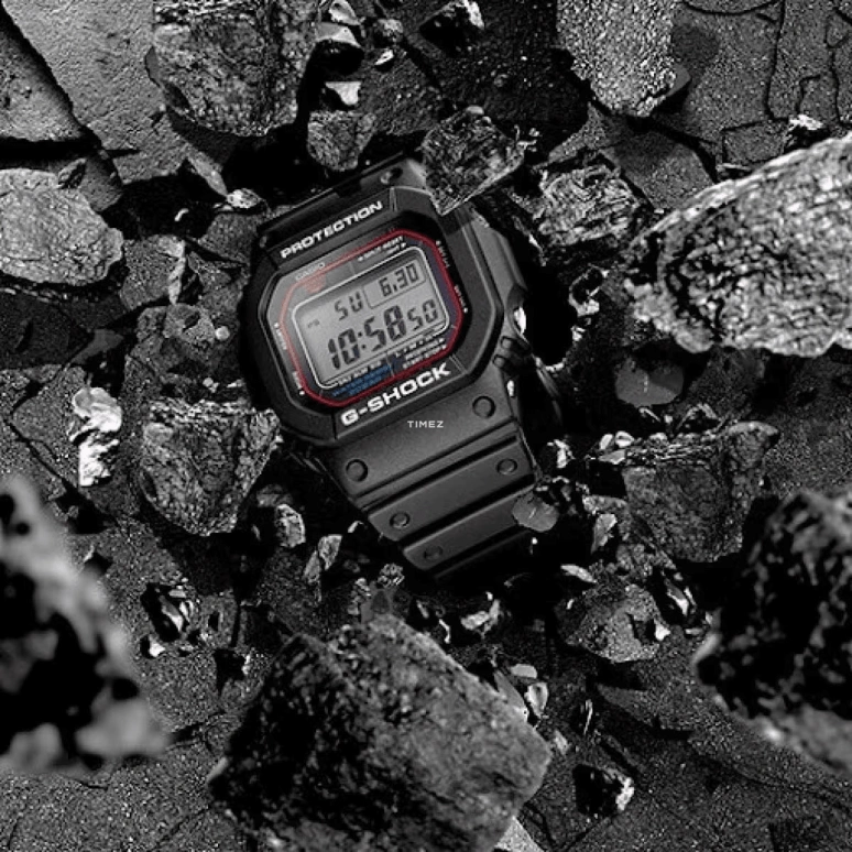 Casio,5600 46.70x43.20mm,46.70x43.20mm,Resin,Black,Grey,Quartz,Countdown,Chronograph,Month,Date,Plexi,Glass,Square,GWM5610,GWM5610-1