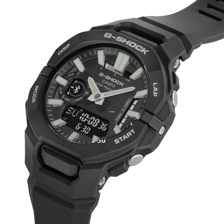 Casio,G-SHOCK 48.50x43.90mm,48.50x43.90mm,Carbon,Bio-sourced,Resin,Black,Quartz,Countdown,Chronograph,Month,Date,Hardlex,Round,GBA950,GBA950-1A