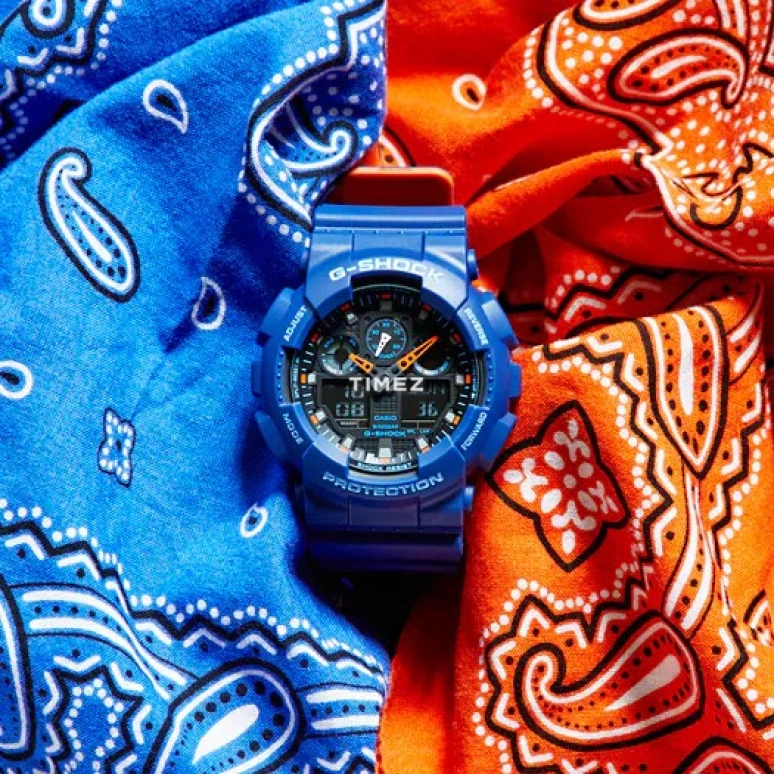 Casio,G-SHOCK 51.20mm,51.20mm,Resin,Blue,Quartz,Countdown,Chronograph,Month,Date,Hardlex,Round,GA100L,GA100L-2A