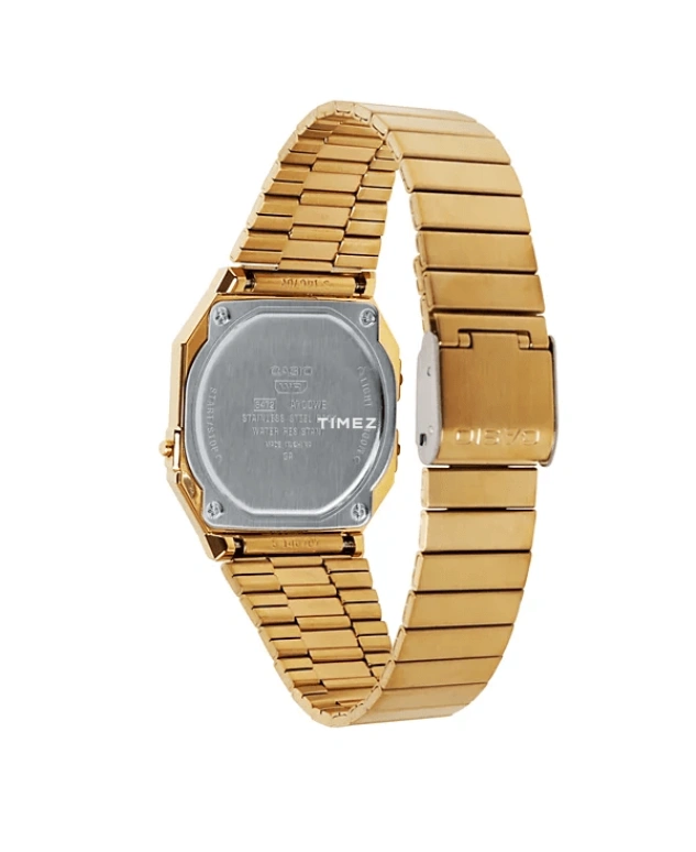 Casio,VINTAGE 37.10x35.50mm,37.10x35.50mm,Resin,Gold,Grey,Quartz,Chronograph,Date,Day,Hour Strike,Hardlex,Square,A700WEVG,A700WEVG-9AVT