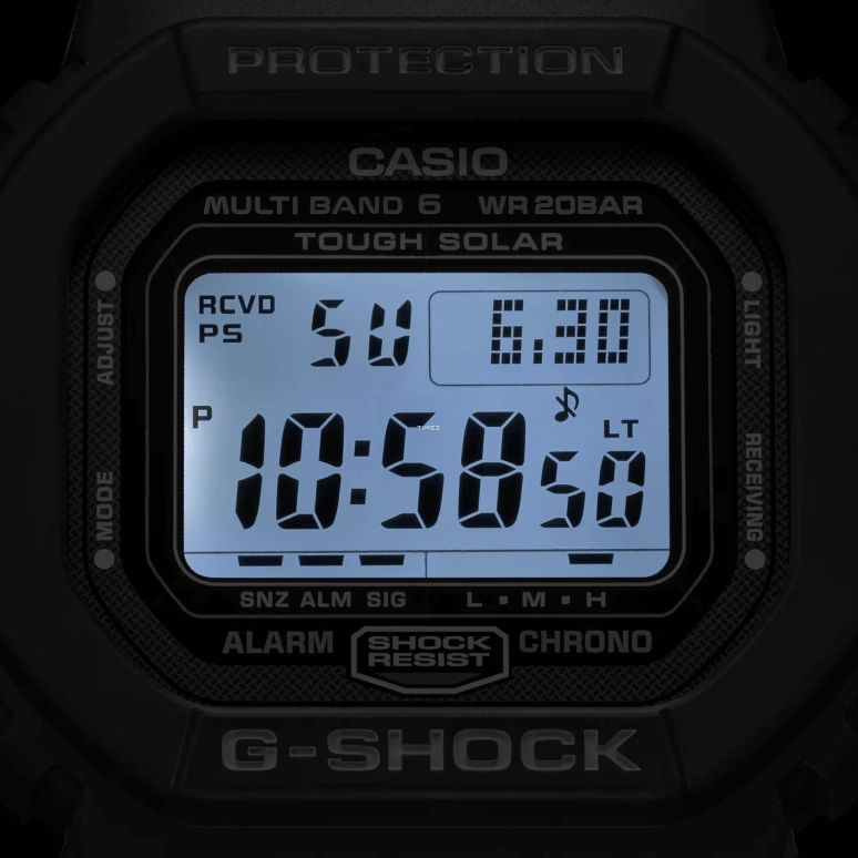 Casio,5600 48.90x42.80mm,48.90x42.80mm,Stainless Steel,Black,Grey,Quartz,Countdown,Chronograph,Month,Date,Hardlex,Square,GW5000U,GW5000U-1