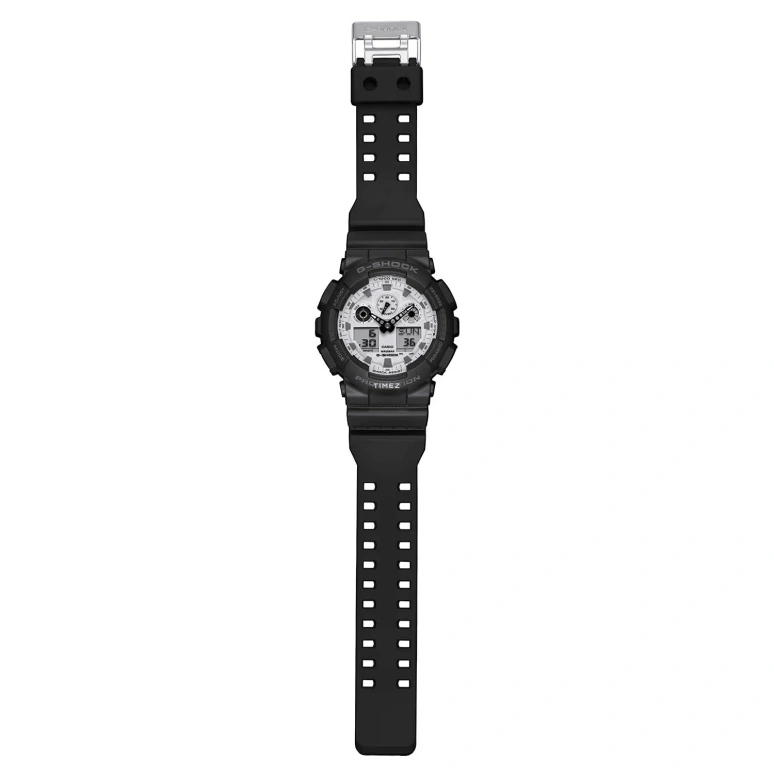 Casio,G-SHOCK 51.20mm,51.20mm,Resin,White,Quartz,Countdown,Chronograph,Month,Date,Hardlex,Round,GA100WD,GA100WD-1A