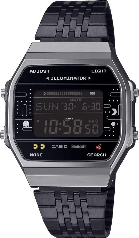 Casio,VINTAGE 41.60x37.90mm,41.60x37.90mm,Resin,Black,Quartz,Countdown,Chronograph,Annual Calendar,Month,Plexi,Square,ABL100WEPC,ABL100WEPC-1B