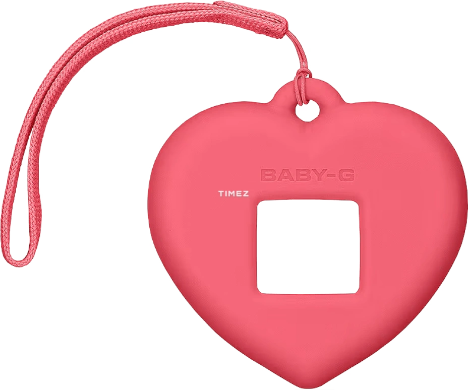 Casio,BABY-G 42.80x39mm,42.80x39mm,Resin,Pink Red,Quartz,Countdown,Chronograph,Month,Date,Hardlex,Square,BGD10KH,BGD10KH-4