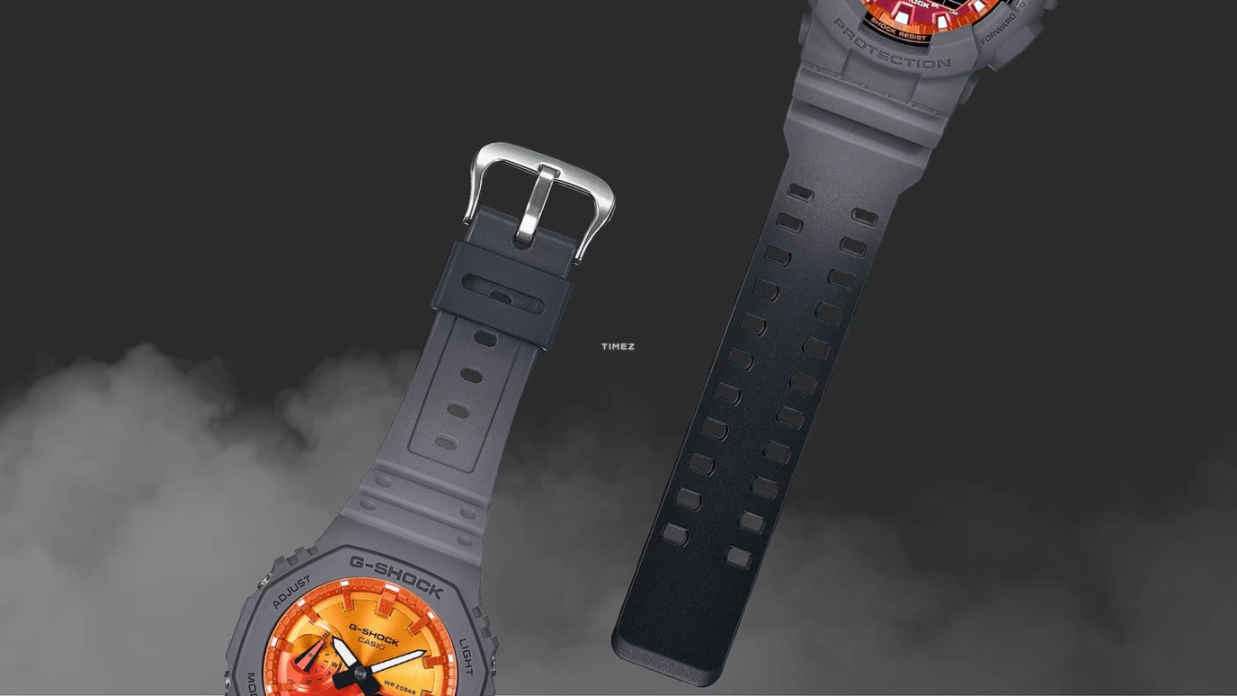 Casio,G-Shock GA-100 51.20mm,51.20mm,Resin,Orange,Quartz,Countdown,Chronograph,Month,Date,Hardlex,Round,GA100FL,GA100FL-8A