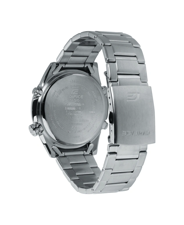 Casio,EDIFICE 50x46mm,50x46mm,Stainless Steel,Blue,Quartz,Countdown,Chronograph,Date,Day,Sapphire,Crystal Glass,Round,ECBS100D,ECBS100D-2A