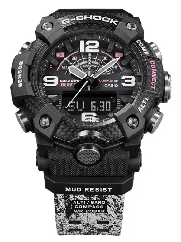 Casio,MASTER OF G - LAND 51.30mm,51.30mm,Resin,Black,Quartz,Countdown,Chronograph,Month,Date,Hardlex,Round,GGB100BTN,GGB100BTN-1A