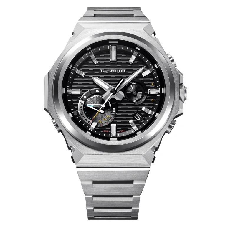Casio,G-STEEL 46.90x44.20mm,46.90x44.20mm,Bio-sourced,Carbon,Stainless Steel,Black,Quartz,Countdown,Chronograph,Date,Day,Sapphire,Crystal Glass,Octagon,GSTB1000D,GSTB1000D-1A