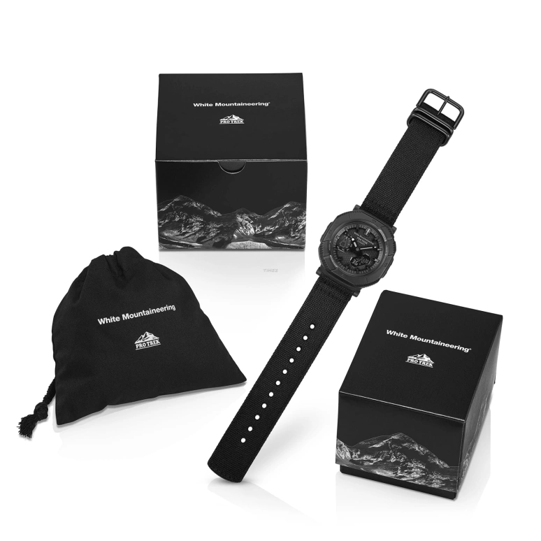 Casio,PROTREK 50.30x46mm,50.30x46mm,Resin,Bio-sourced,Black,Quartz,Countdown,Chronograph,Month,Date,Hardlex,Glass,Square,PRJB001WM,PRJB001WM-1
