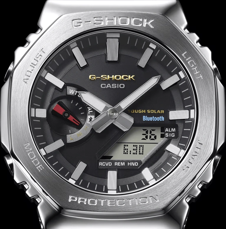 Casio,G-SHOCK 49.80x44.40mm,49.80x44.40mm,Stainless Steel,Black,Quartz,Countdown,Chronograph,Month,Date,Hardlex,Round,GMB2100SD,GMB2100SD-1C