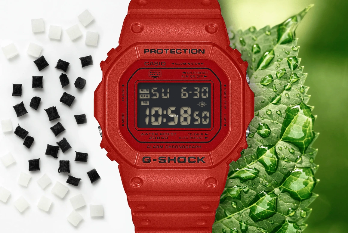 Casio,5600 48.90x42.80mm,48.90x42.80mm,Bio-sourced,Resin,Red,Quartz,Countdown,Chronograph,Month,Date,Hardlex,Square,DW5600RRB,DW5600RRB-4