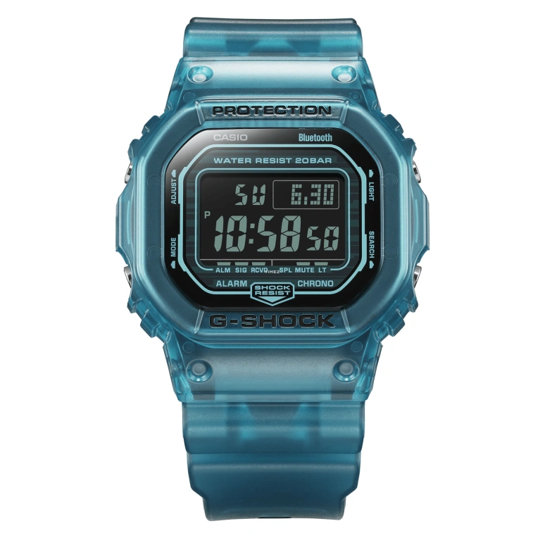 Casio,G-SHOCK 48.90x42.80mm,48.90x42.80mm,Resin,Blue,Quartz,Rectangular,DWB5600G,DWB5600G-2