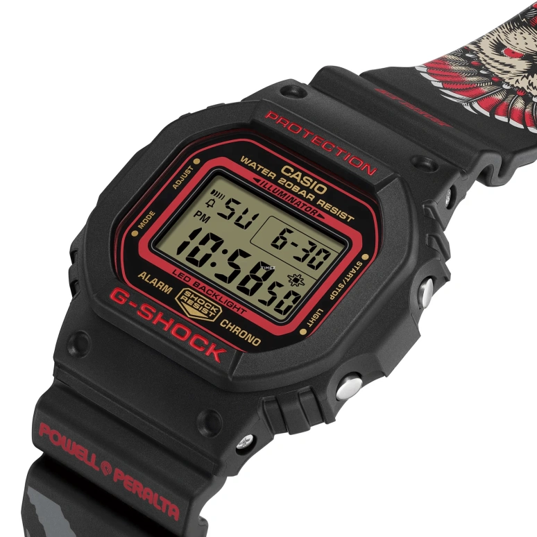 Casio,G-SHOCK 48.90x42.80mm,48.90x42.80mm,Resin,Black,Yellow,Red,Quartz,Countdown,Chronograph,Month,Date,Hardlex,Square,DW5600KH,DW5600KH-1