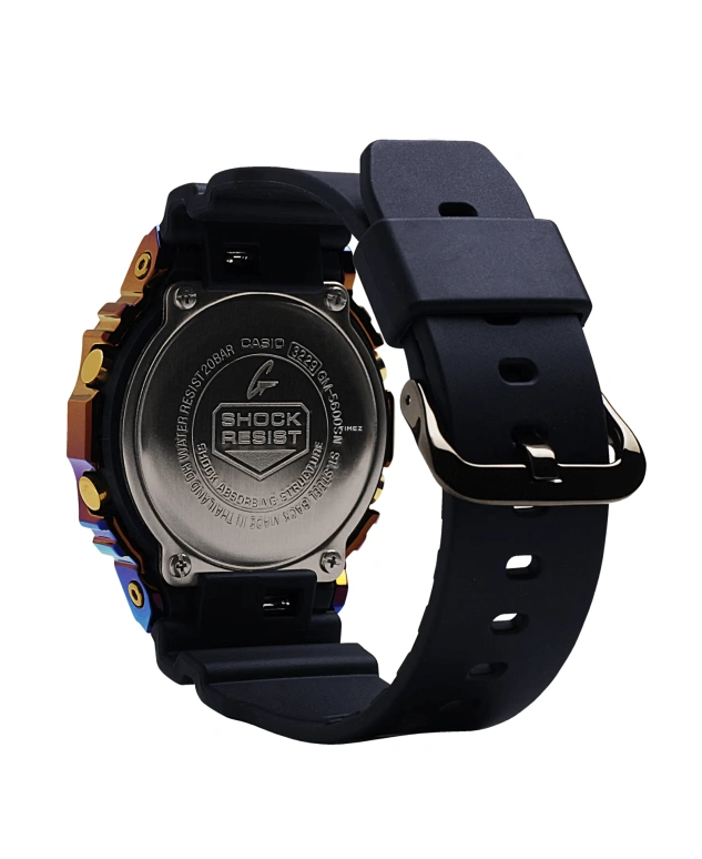 Casio,G-SHOCK 49.60x43.20mm,49.60x43.20mm,Resin,Stainless Steel,Black,Quartz,Countdown,Chronograph,Month,Date,Hardlex,Square,GM5600SN,GM5600SN-1