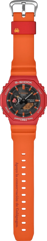 Casio,G-SHOCK 48.50x45.40mm,48.50x45.40mm,Carbon,Bio-sourced,Resin,Red,Quartz,Countdown,Chronograph,Month,Date,Hardlex,Round,GAB2100DF,GAB2100DF-4A