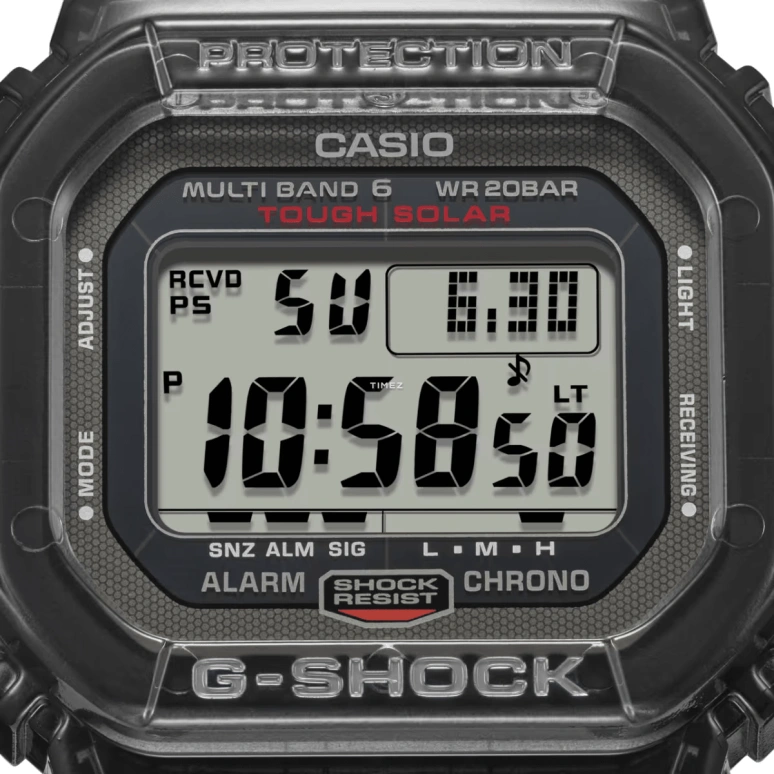 Casio,5600 46.70x43.20mm,46.70x43.20mm,Resin,Black,Grey,Quartz,Countdown,Chronograph,Month,Date,Hardlex,Glass,Square,GWS5600U,GWS5600U-1