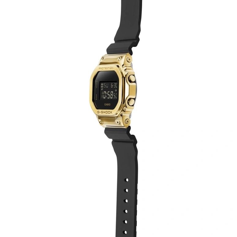 Casio,G-SHOCK 49.60x43.20mm,49.60x43.20mm,Resin,Stainless Steel,Black,Quartz,Countdown,Chronograph,Month,Date,Hardlex,Square,GM5600G,GM5600G-9