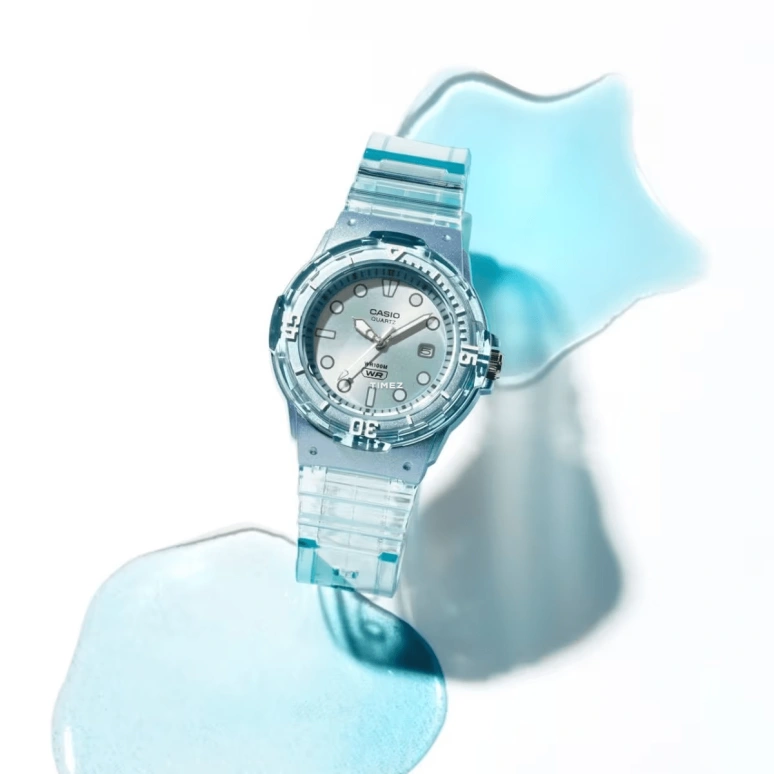 Casio,POP 38.90x34.20mm,38.90x34.20mm,Resin,Blue,Quartz,Day,Plexi,Glass,LRW200HS,LRW200HS-2EV