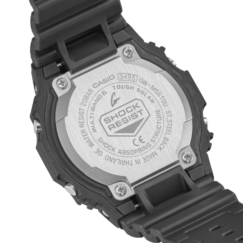 Casio,5600 46.70x43.20mm,46.70x43.20mm,Resin,Black,Grey,Quartz,Countdown,Chronograph,Month,Date,Plexi,Glass,Square,GWM5610,GWM5610-1