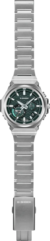 Casio,G-STEEL 46.90x44.20mm,46.90x44.20mm,Stainless Steel,Bio-sourced,Carbon,Green,Quartz,Countdown,Chronograph,Date,Day,Hardlex,Octagon,GSTB1000D,GSTB1000D-3A