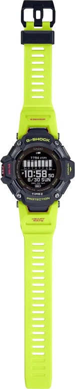 Casio,G-SHOCK 59.60x52.60mm,59.60x52.60mm,Bio-sourced,Resin,Black,Quartz,Countdown,Chronograph,Moonphase,Month,Hardlex,Glass,Round,GBDH2000,GBDH2000-1A9
